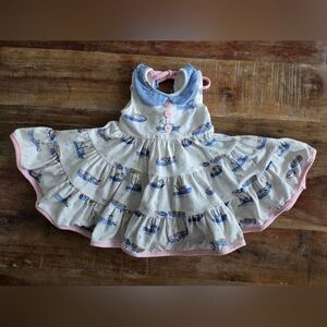 SweetHoney Sleeveless Boat Print Dress